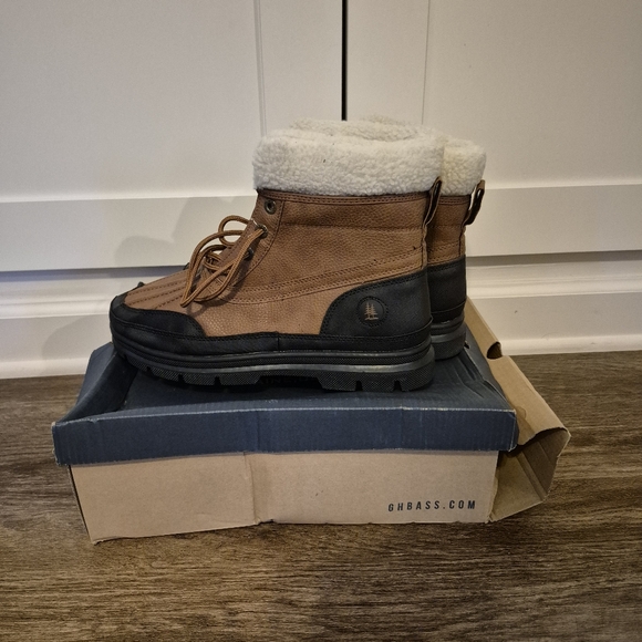 NIB G.H. Bass Men's Vermont WX Duck Boots Size 10 Redwood Black Winter Snow - Picture 4 of 8